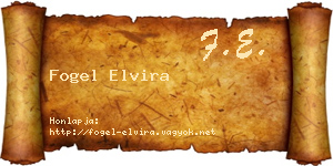 Fogel Elvira névjegykártya